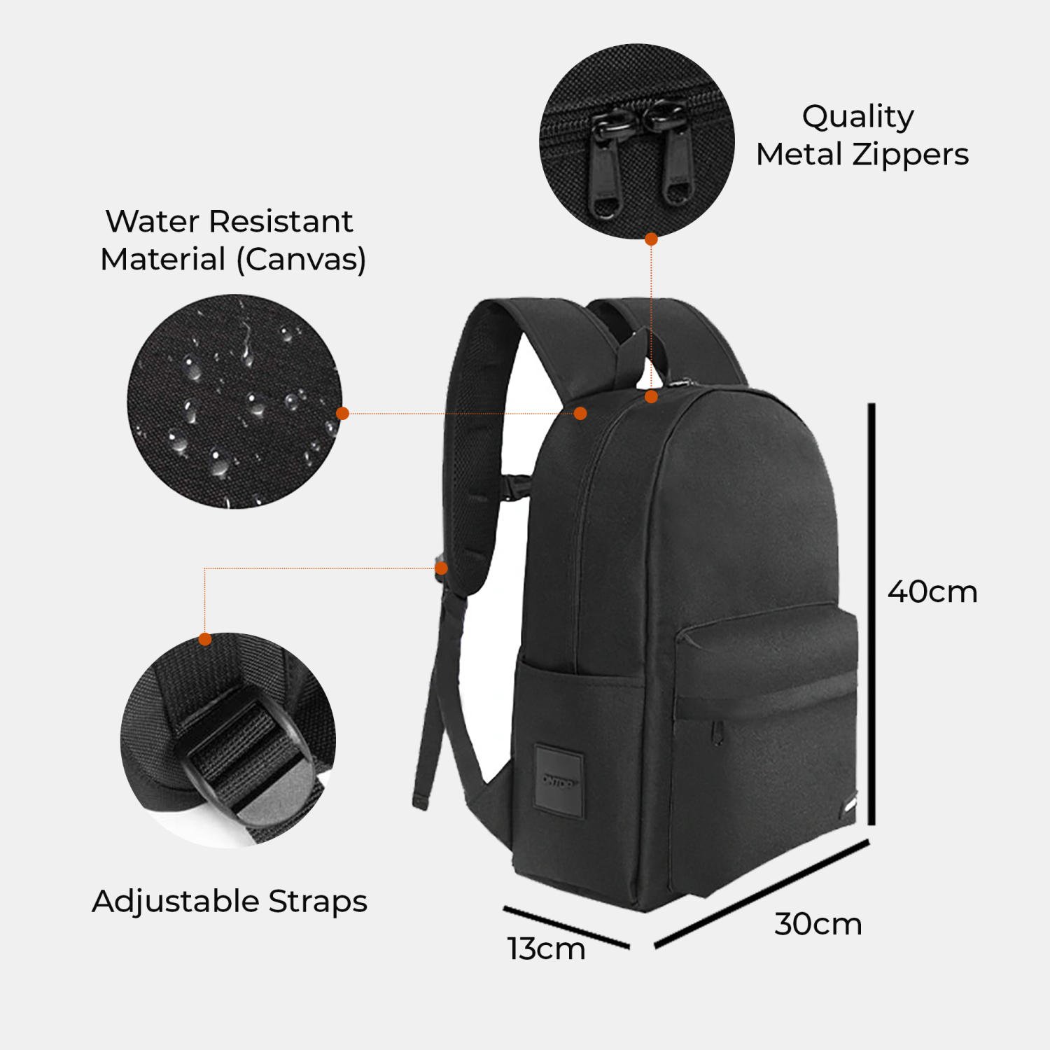 Casual Backpack 14 Inch Canvas 2