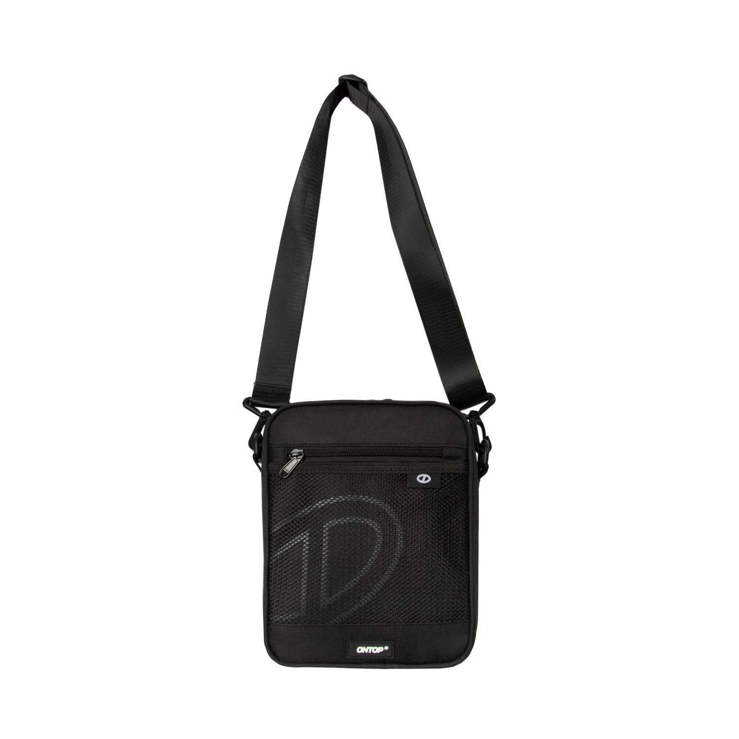 mesh pocket crossbody bag
