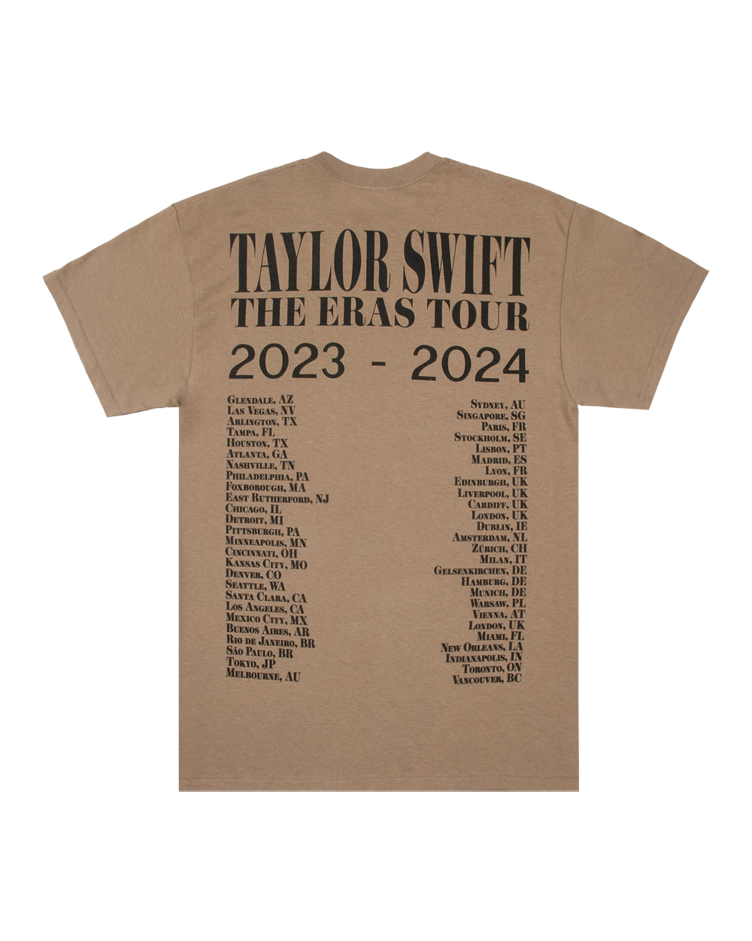Taylor Swift Eras Tour Taupe T-Shirt 2 Taylor Swift Eras Tour Taupe T-Shirt - Image 2
