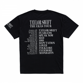 Alternative view of Taylor Swift Eras Tour Through LA Black T-Shirt