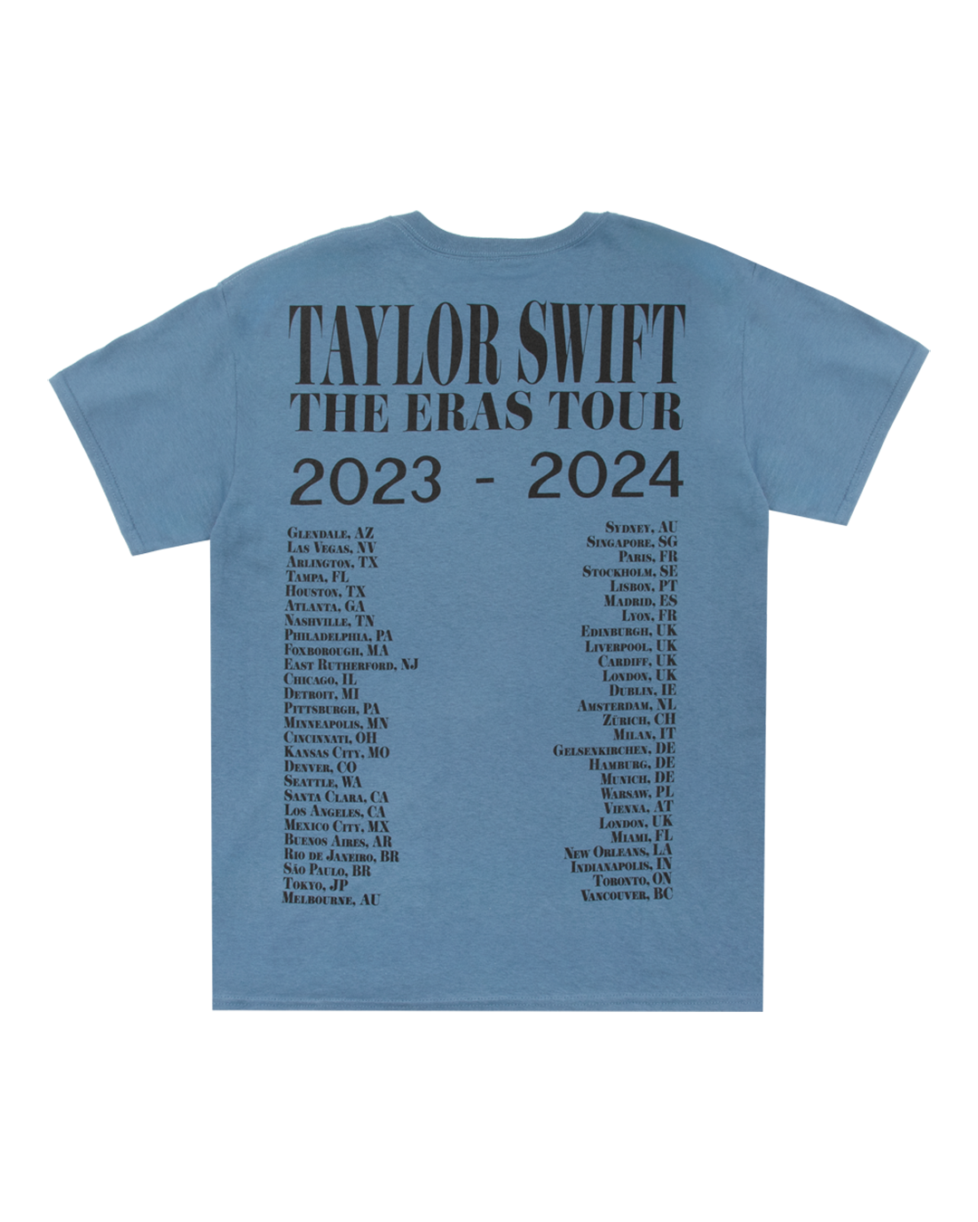 Taylor Swift Eras Tour Blue T-Shirt 2 Taylor Swift Eras Tour Blue T-Shirt - Image 2