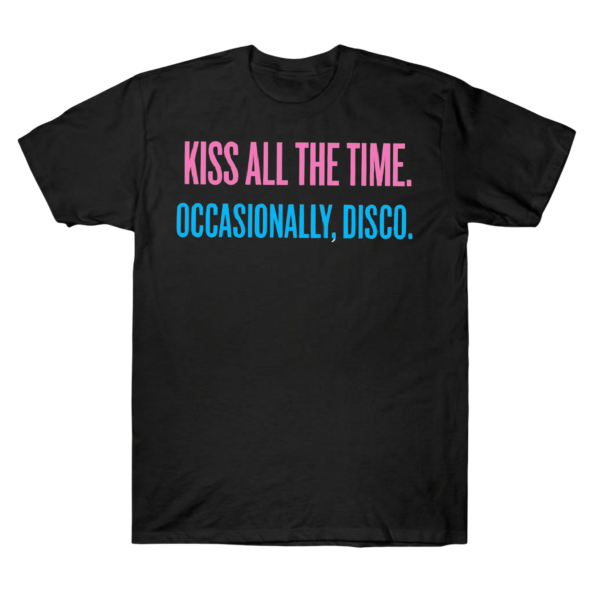 Kiss All The Time Harry Styles Pink Blue Shirt For Sale 1 Kiss All The Time Harry Styles Shirt - Pink Blue Disco Occasionally Tee