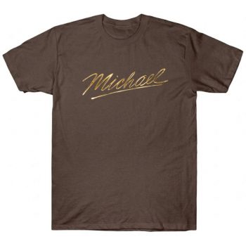 Michael Jackson Signature Gold Metallic Tee