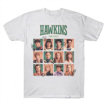 Stranger Things Hawkins Crew Character Grid Tee