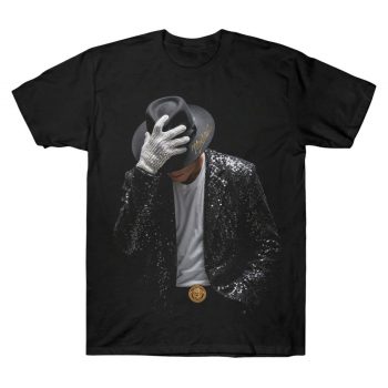 Michael Jackson Iconic Fedora Sequin Jacket Tee