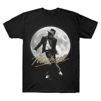 Michael Jackson Moon Silhouette Gold Tee
