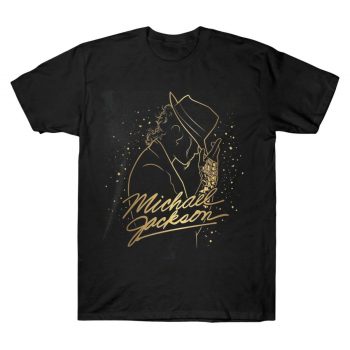 Michael Jackson Gold Silhouette Signature Tee