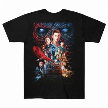 Stranger Things Hawkins Epic Collage Poster Tee