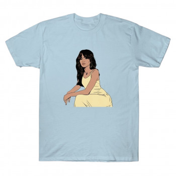 Zendaya Art Shirt - Modern Comic Style Illustration - Aesthetic Light Blue Tee