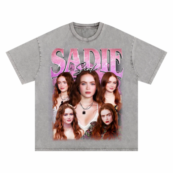 Sadie Sink Vintage Streetwear Portrait T-shirt