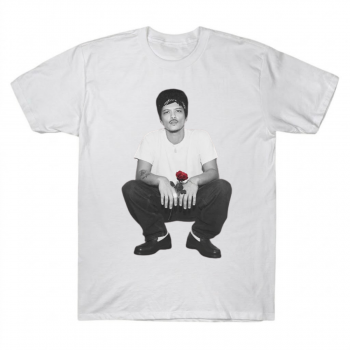 Bruno Mars Vintage Rose Portrait Graphic Tee