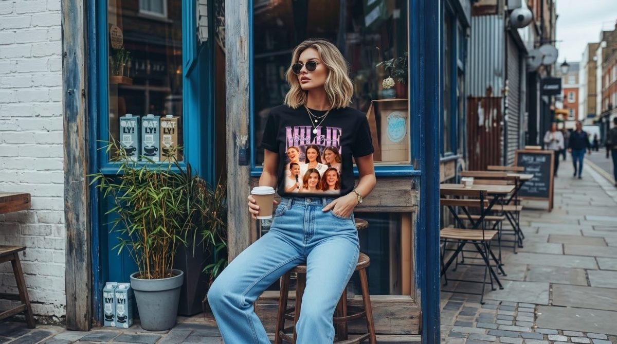 Millie Bobby Brown Retro Heavy Metal Graphic T-Shirt