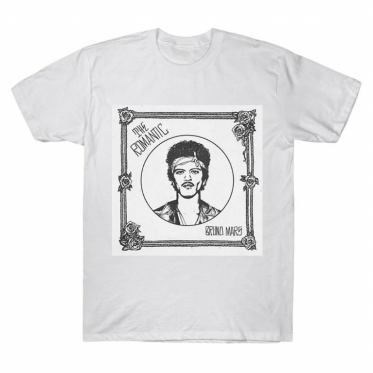 Bruno Mars The Romantic Framed Sketch Tee