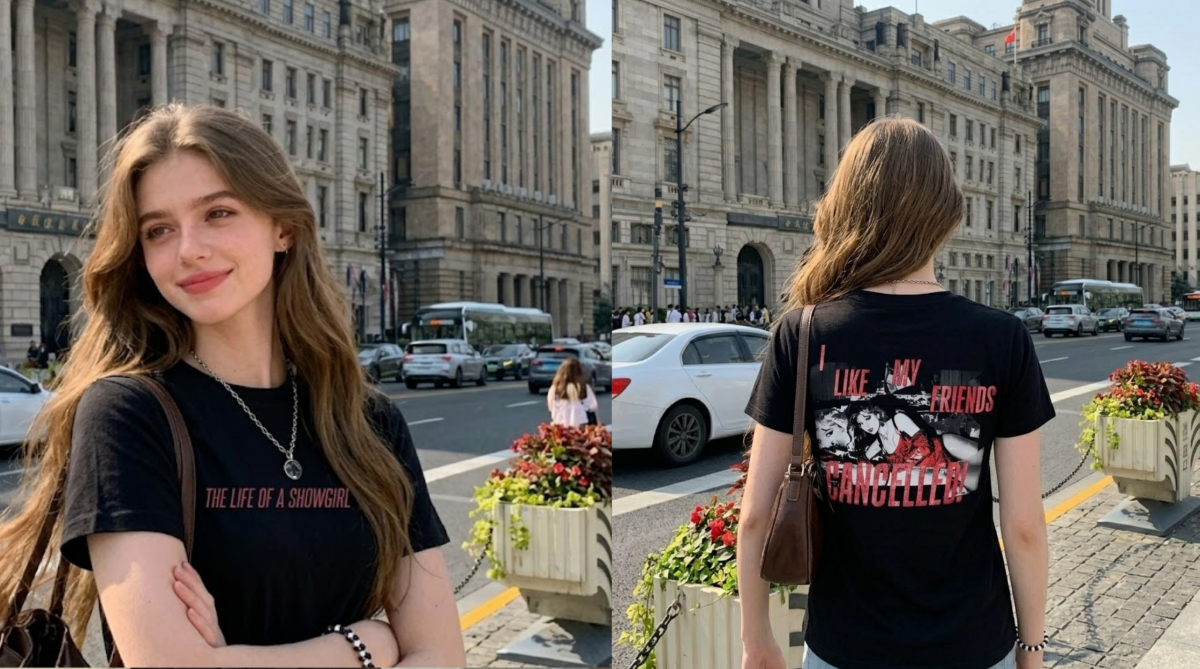 Taylor Swift Showgirl Minimalist Red Tee