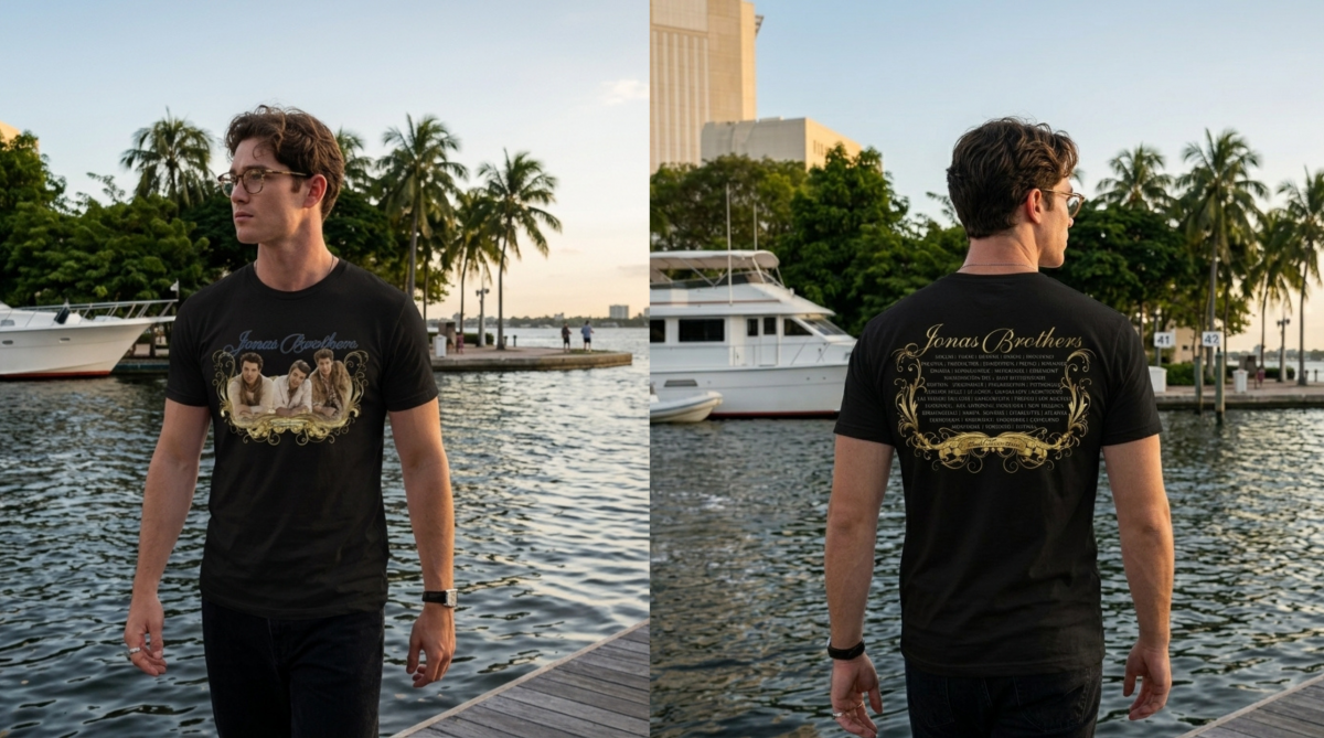 Jonas Brothers World Tour 2008 Vintage Concert T-Shirt