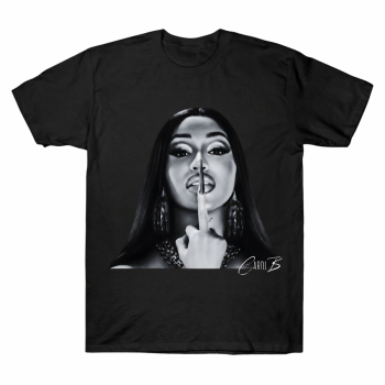 Cardi B Shush Black White Signature Tee