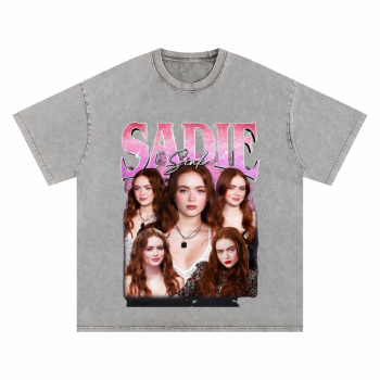 Sadie Sink Vintage Streetwear Portrait T-shirt