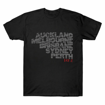 Jay-Z World Tour Cities List T-shirt