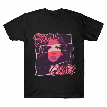 Selena Gomez Iconic Scratchy Portrait Star Tee