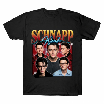 Noah Schnapp Retro 90s Heavy Metal Electric Graphic Tee