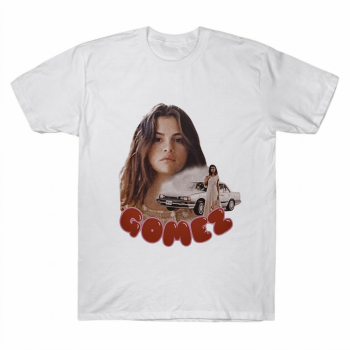 Selena Gomez Retro Style Bubble Letter Graphic T-Shirt
