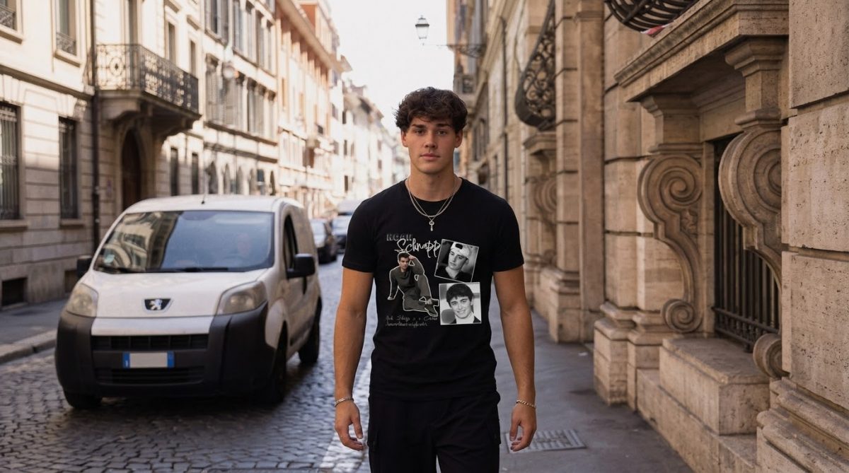 Noah Schnapp Editorial B&W Film Collage Graphic Tee