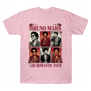 Bruno Mars The Romantic Tour Collage Tee