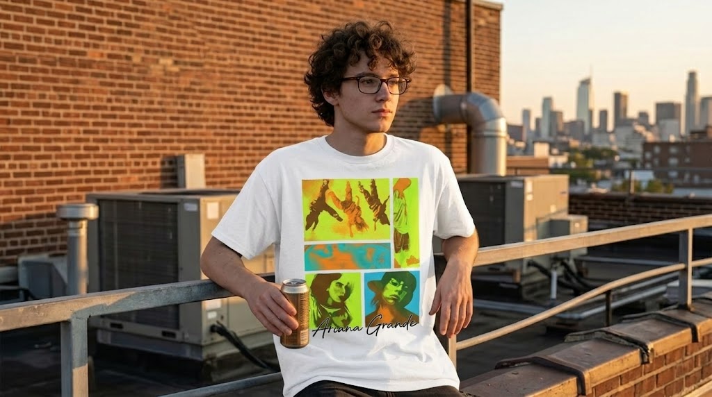 Billie Eilish Pop Art Collage Graphic Tee