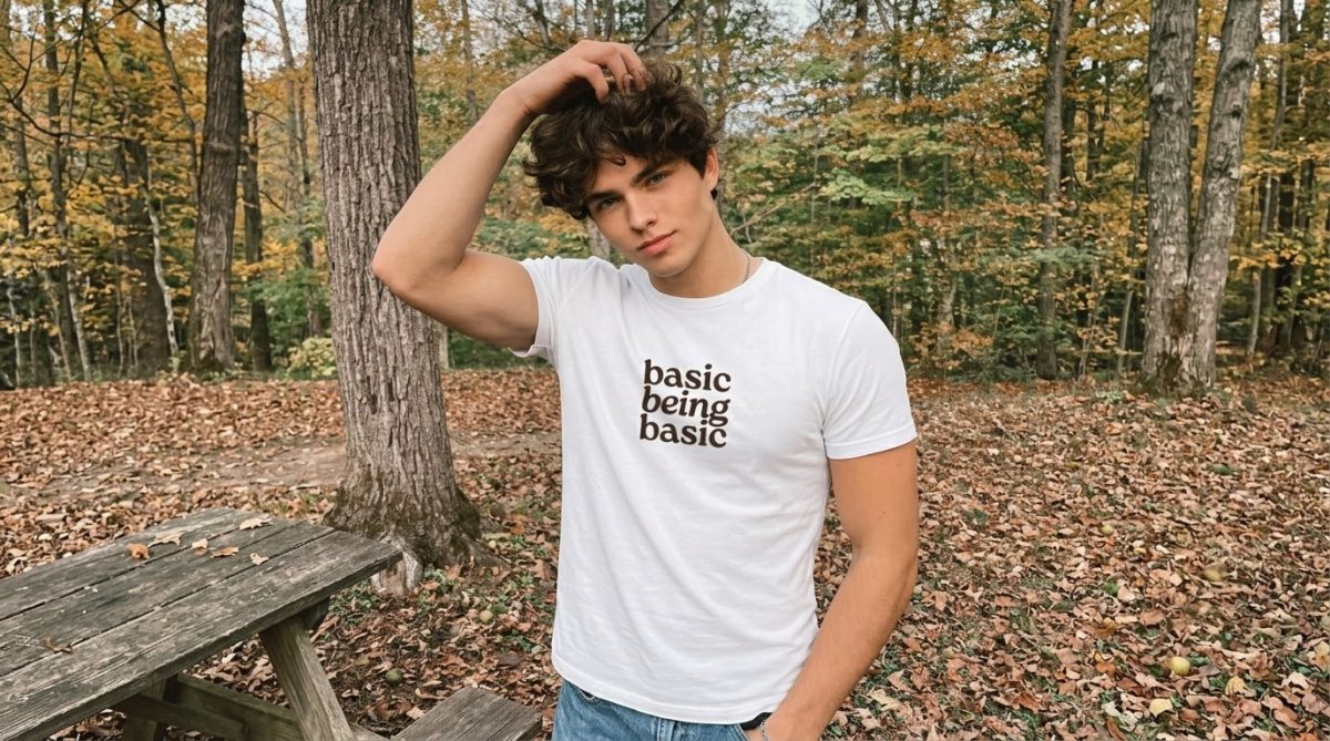 DJO Basic Being Basic Minimalist Typography Tee