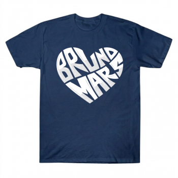Bruno Mars Heart Typography Graphic Tee