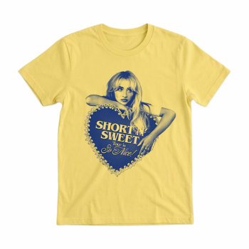 Sabrina Carpenter Short N Sweet Heart Ivory Residency Tee