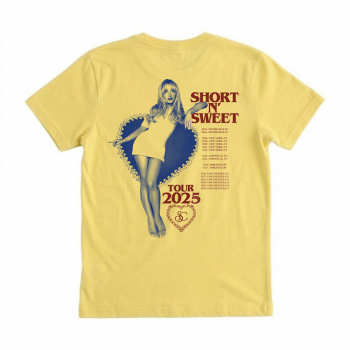 Sabrina Carpenter Short N Sweet Heart Ivory Residency Tee