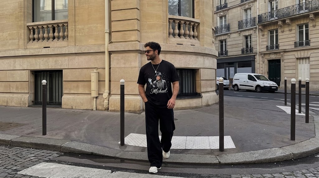 Michael Jackson Sparkle Portrait Graphic Tee 4 Michael Jackson Sparkle Portrait Graphic Tee