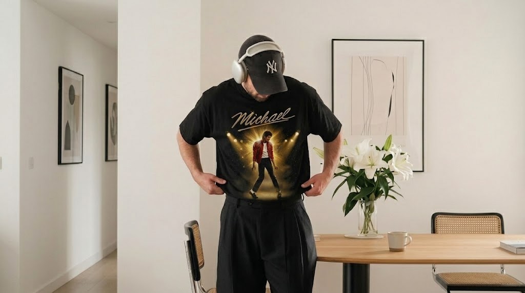 Michael Jackson Thriller Era Gold Signature Tee 4 Michael Jackson Thriller Era Gold Signature Tee