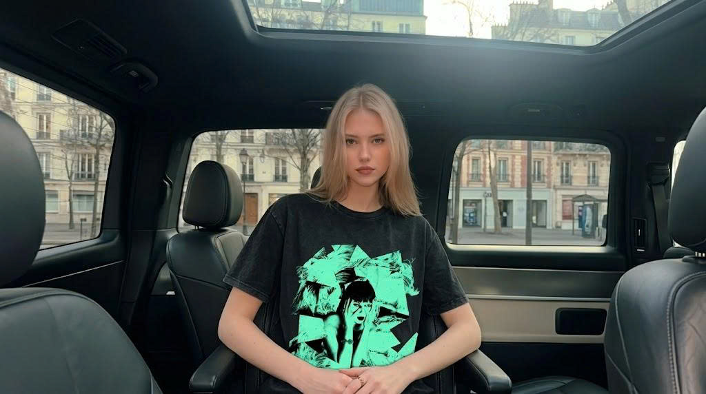 Taylor Swift Shattered Teal Portrait T-shirt