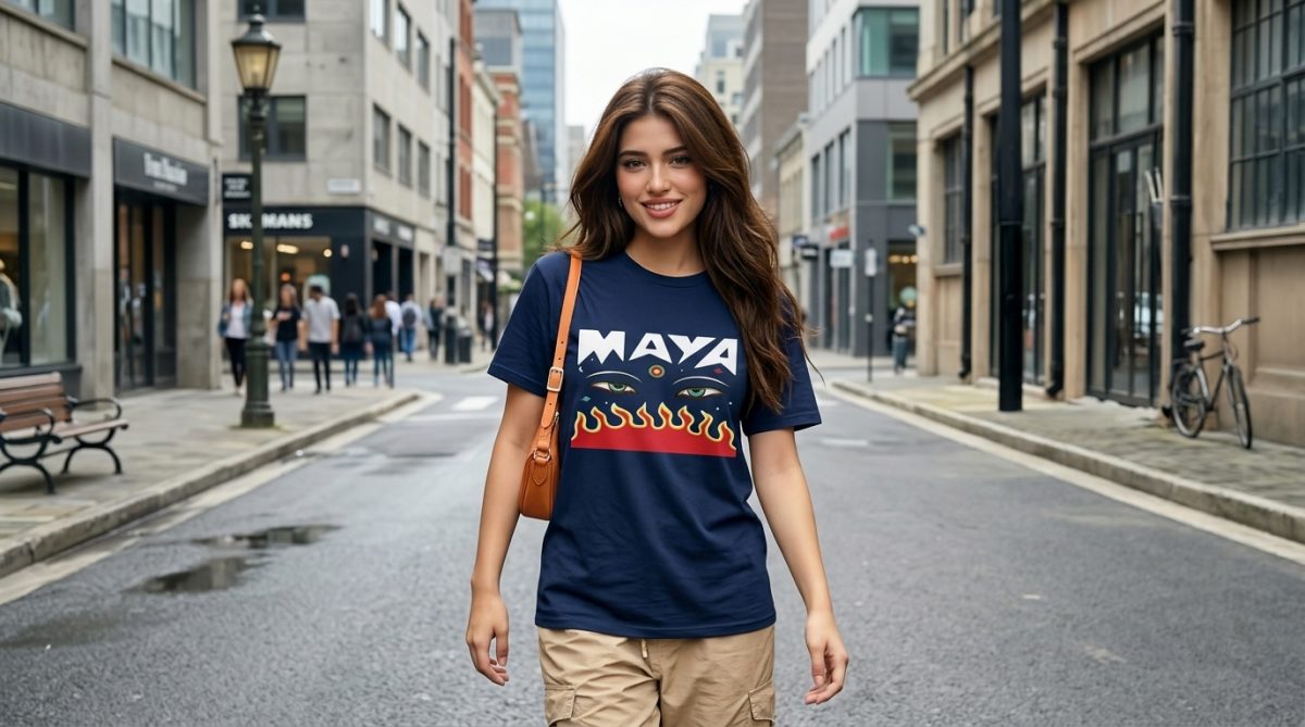 Millie Bobby Brown Maya Eyes Fire Tee 4 Millie Bobby Brown Maya Eyes Fire Tee