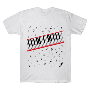 Michael Jackson Piano Notes Music Graphic Tee