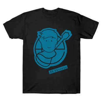 Ed Sheeran Minimalist Blue Face Graphic Tee