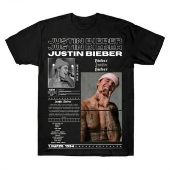 Justin Bieber Discography Collage Aesthetic Tee
