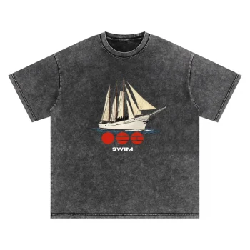 BTS SWIM Arirang Ship Acid Wash Graphic Tee
