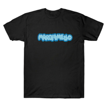 Marshmello Blue Bubble Winged Graphic Tee