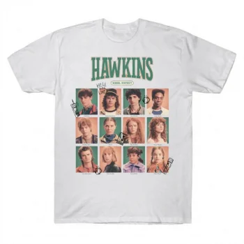 Stranger Things Hawkins Crew Character Grid Tee