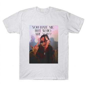 Hailey Bieber Who Are You Quote Graphic Tee