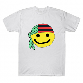 Hailey Bieber Retro Smiley Bandana Graphic Tee