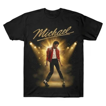 Michael Jackson Thriller Era Gold Signature Tee