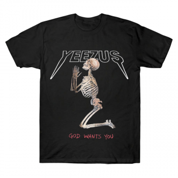 Kanye West Yeezus God Wants You Skeleton Tee