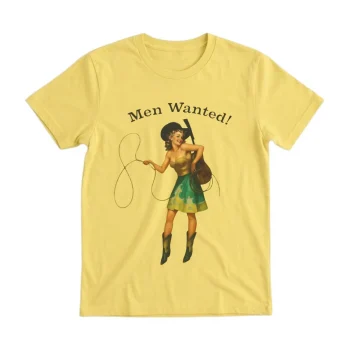 Zendaya Men Wanted Vintage Western Pinup Tee