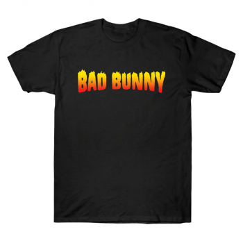 Bad Bunny Flame Typography Graphic Tee