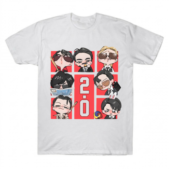 BTS Arirang Chibi Character Grid Graphic Tee