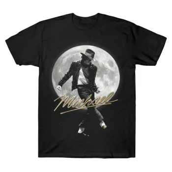 Michael Jackson Moon Silhouette Gold Tee